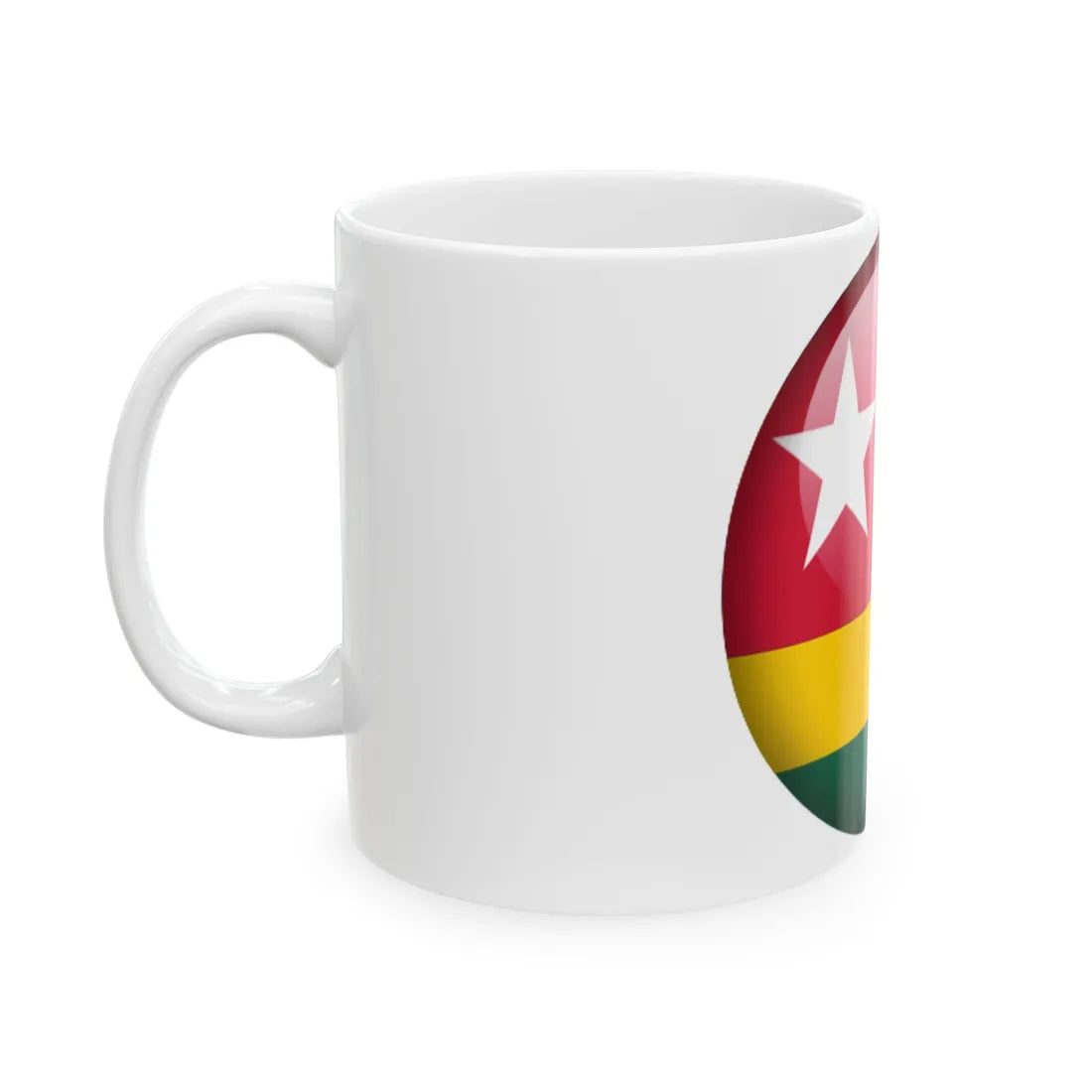 Flag orb Togo (Togo) White Coffee Mug - Go Mug Yourself