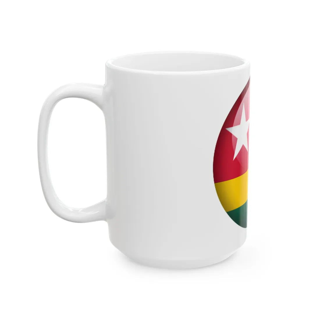 Flag orb Togo (Togo) White Coffee Mug - Go Mug Yourself