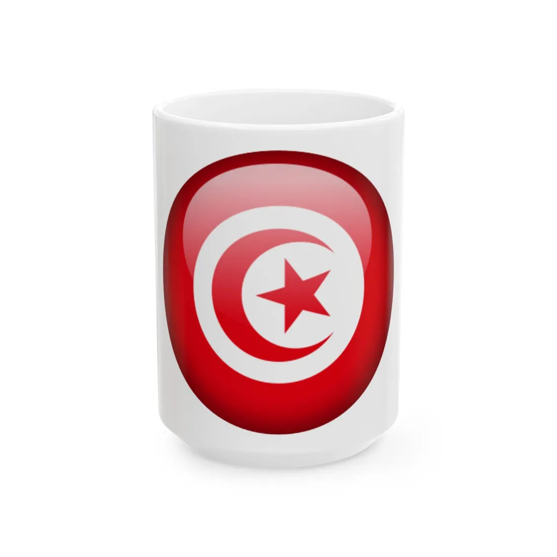 Flag orb Tunisia (Tunisia) White Coffee Mug 15oz - Go Mug Yourself