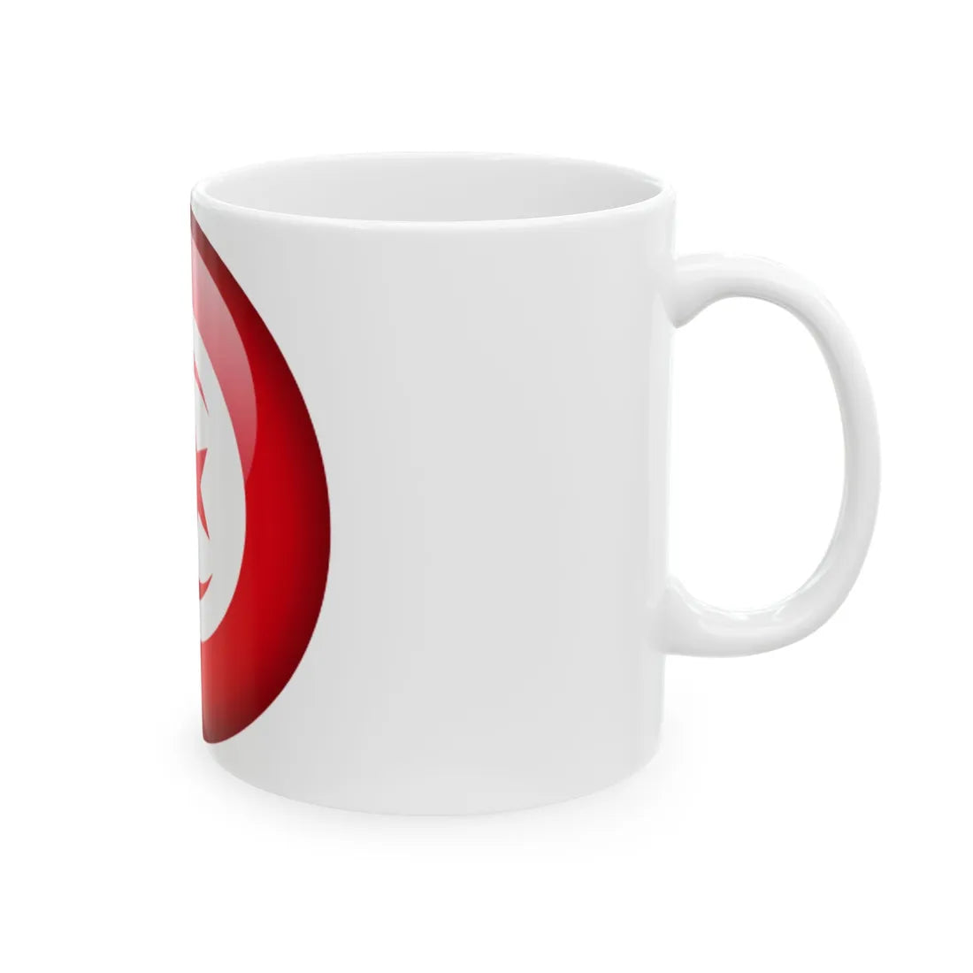 Flag orb Tunisia (Tunisia) White Coffee Mug - Go Mug Yourself