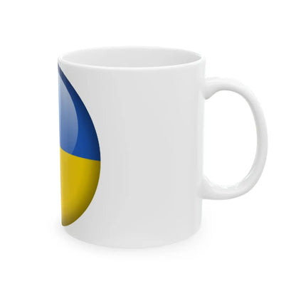 Flag orb Ukraine (Ukraine) White Coffee Mug - Go Mug Yourself