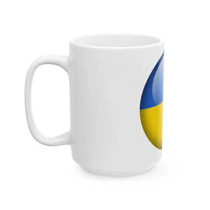 Flag orb Ukraine (Ukraine) White Coffee Mug - Go Mug Yourself