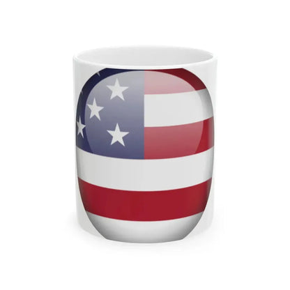 Flag orb USA (United States) White Coffee Mug 11oz - Go Mug Yourself