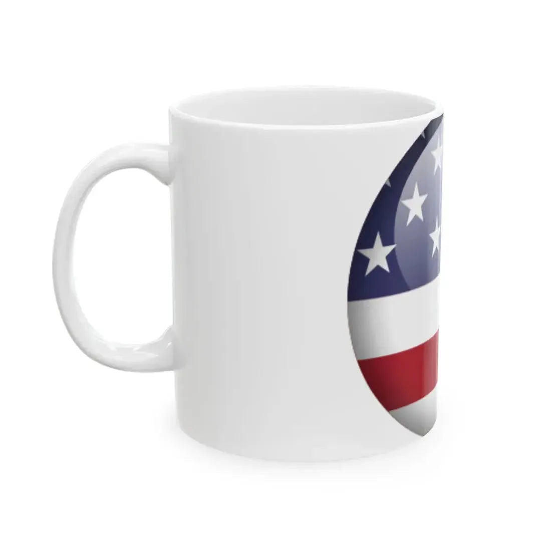 Flag orb USA (United States) White Coffee Mug - Go Mug Yourself