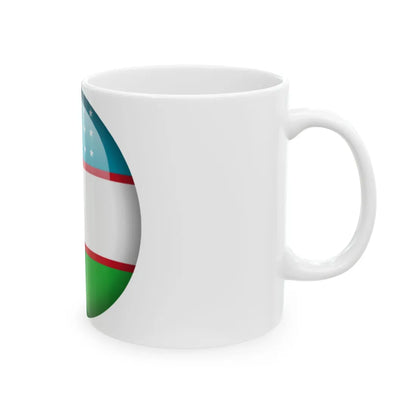 Flag orb Uzbekistan (Uzbekistan) White Coffee Mug - Go Mug Yourself