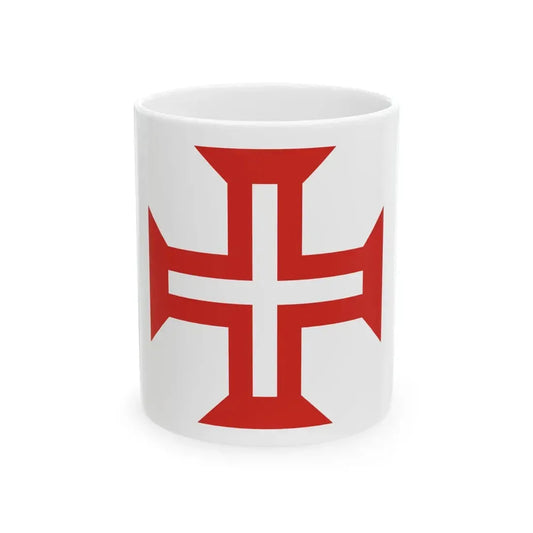 Flag Order of Christ (Portugal) White Coffee Mug 11oz - Go Mug Yourself