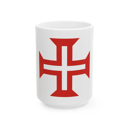 Flag Order of Christ (Portugal) White Coffee Mug 15oz - Go Mug Yourself