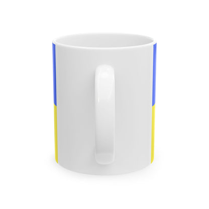 FLAG-Pest-megye (Hungary) White Coffee Mug-Go Mug Yourself