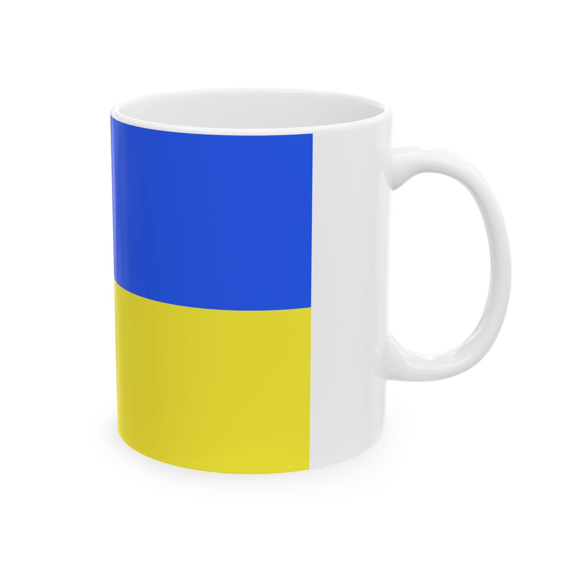 FLAG-Pest-megye (Hungary) White Coffee Mug-Go Mug Yourself