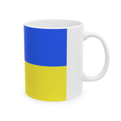 FLAG-Pest-megye (Hungary) White Coffee Mug-Go Mug Yourself