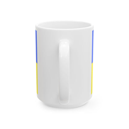 FLAG-Pest-megye (Hungary) White Coffee Mug-Go Mug Yourself