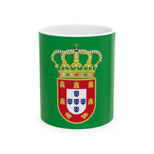 Flag Peter II of Portugal (Portugal) White Coffee Mug 11oz - Go Mug Yourself