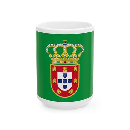 Flag Peter II of Portugal (Portugal) White Coffee Mug 15oz - Go Mug Yourself