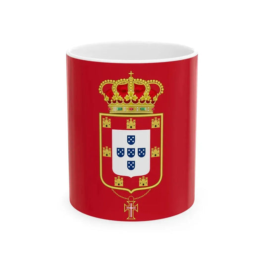 Flag Peter V of Portugal (Portugal) White Coffee Mug 11oz - Go Mug Yourself
