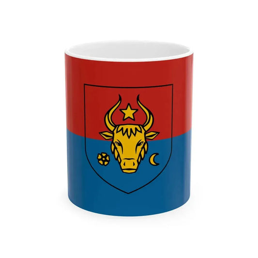 Flag project proposed by the communists of Moldova (Moldova) White Coffee Mug 11oz - Go Mug Yourself