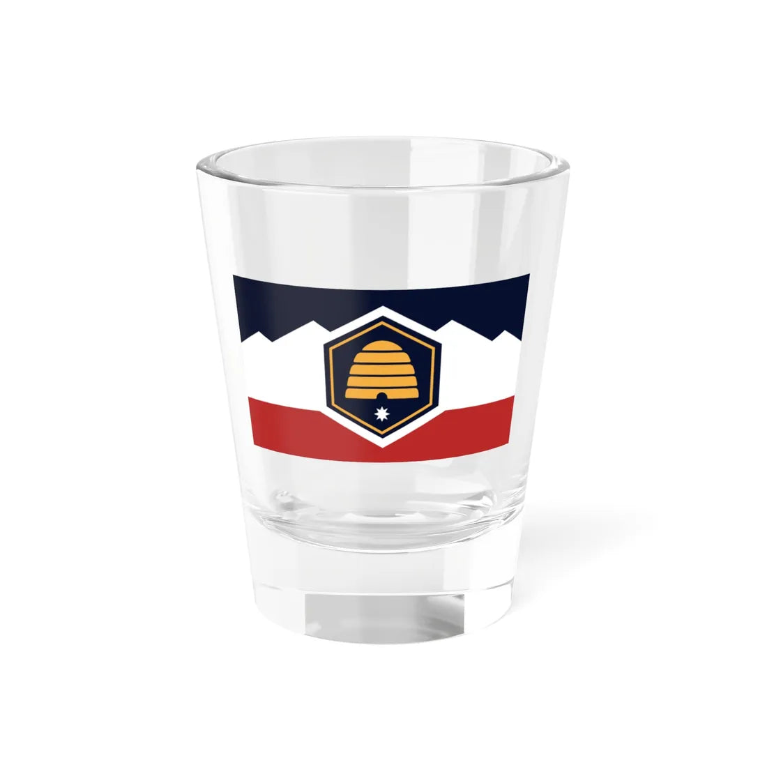 Flag proposed by the Utah State Flag Task Force (United States) Shot Glass 1.5oz 1.5oz - Go Mug Yourself