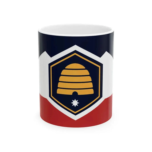 Flag proposed by the Utah State Flag Task Force (United States) White Coffee Mug 11oz - Go Mug Yourself