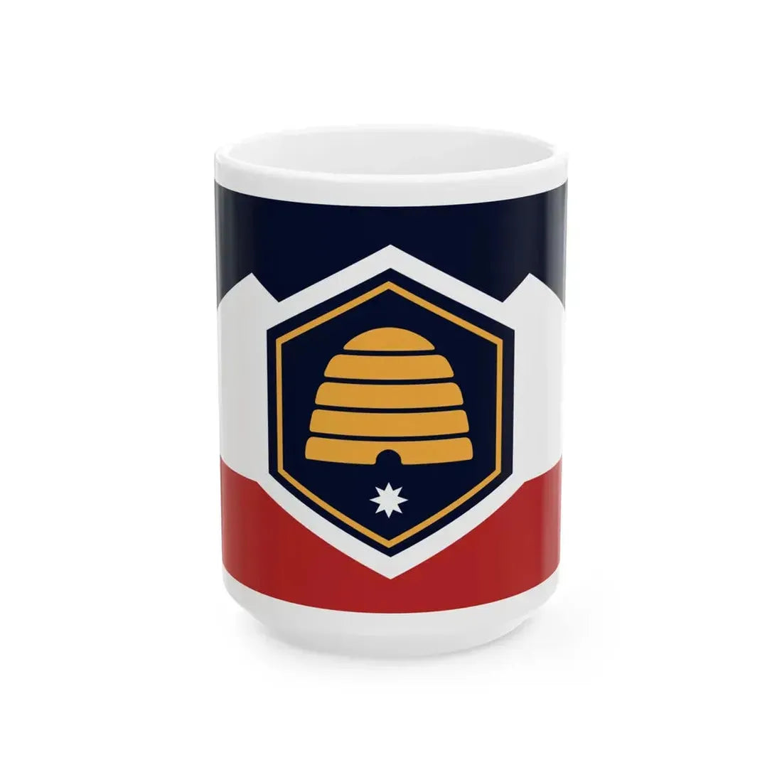 Flag proposed by the Utah State Flag Task Force (United States) White Coffee Mug 15oz - Go Mug Yourself