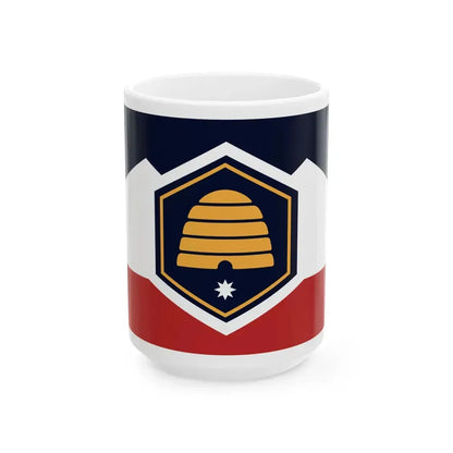 Flag proposed by the Utah State Flag Task Force (United States) White Coffee Mug 15oz - Go Mug Yourself