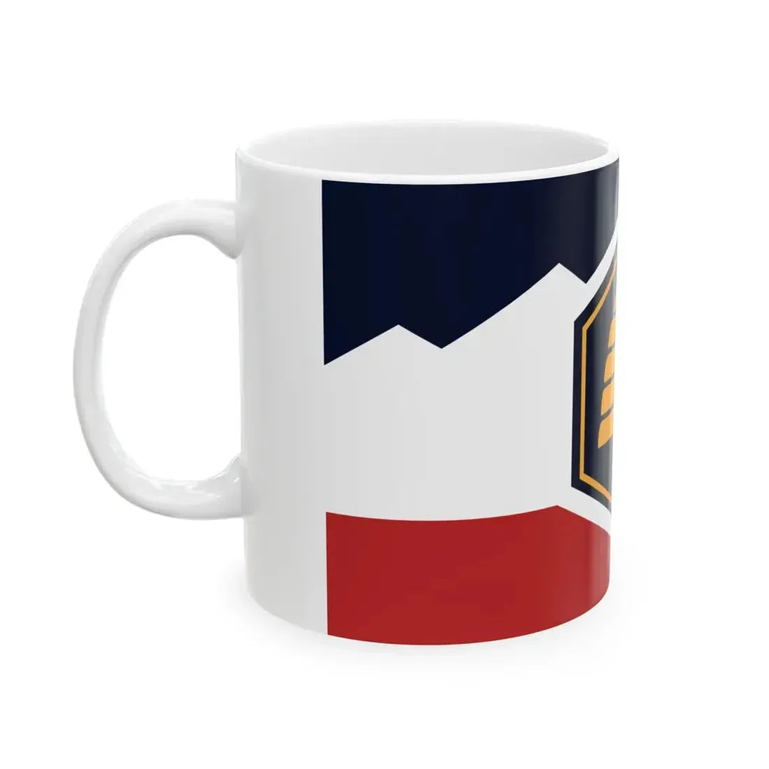 Flag proposed by the Utah State Flag Task Force (United States) White Coffee Mug - Go Mug Yourself