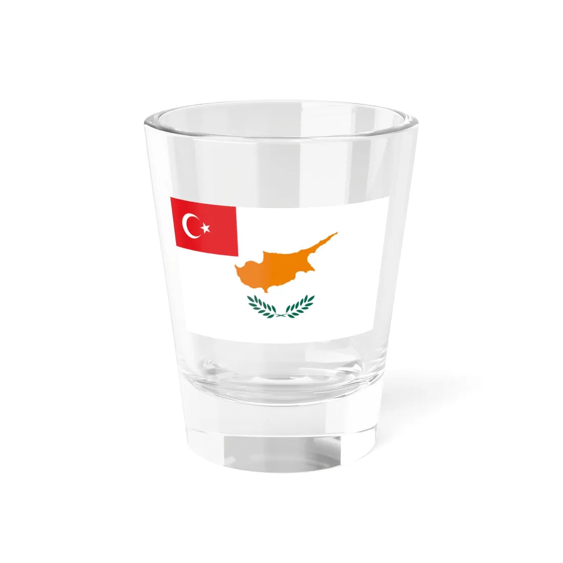 Flag proposed for the Turkish Republic of Northern Cyprus 1983 (Cyprus) Shot Glass 1.5oz 1.5oz - Go Mug Yourself