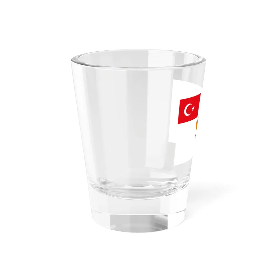 Flag proposed for the Turkish Republic of Northern Cyprus 1983 (Cyprus) Shot Glass 1.5oz - Go Mug Yourself
