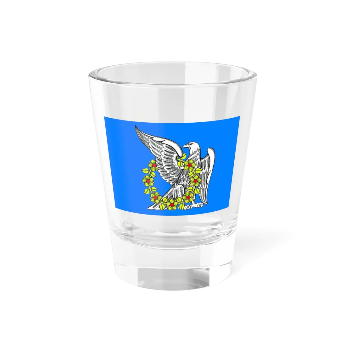 Flag Rakhya Leningrad oblast (Russia) Shot Glass 1.5oz 1.5oz - Go Mug Yourself