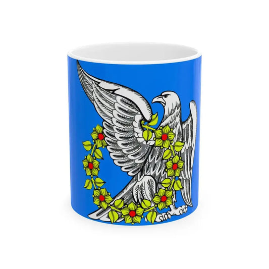 Flag Rakhya Leningrad oblast (Russia) White Coffee Mug 11oz - Go Mug Yourself