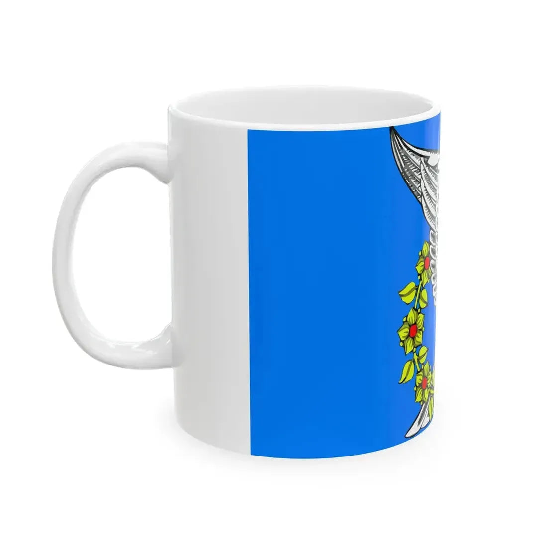 Flag Rakhya Leningrad oblast (Russia) White Coffee Mug - Go Mug Yourself