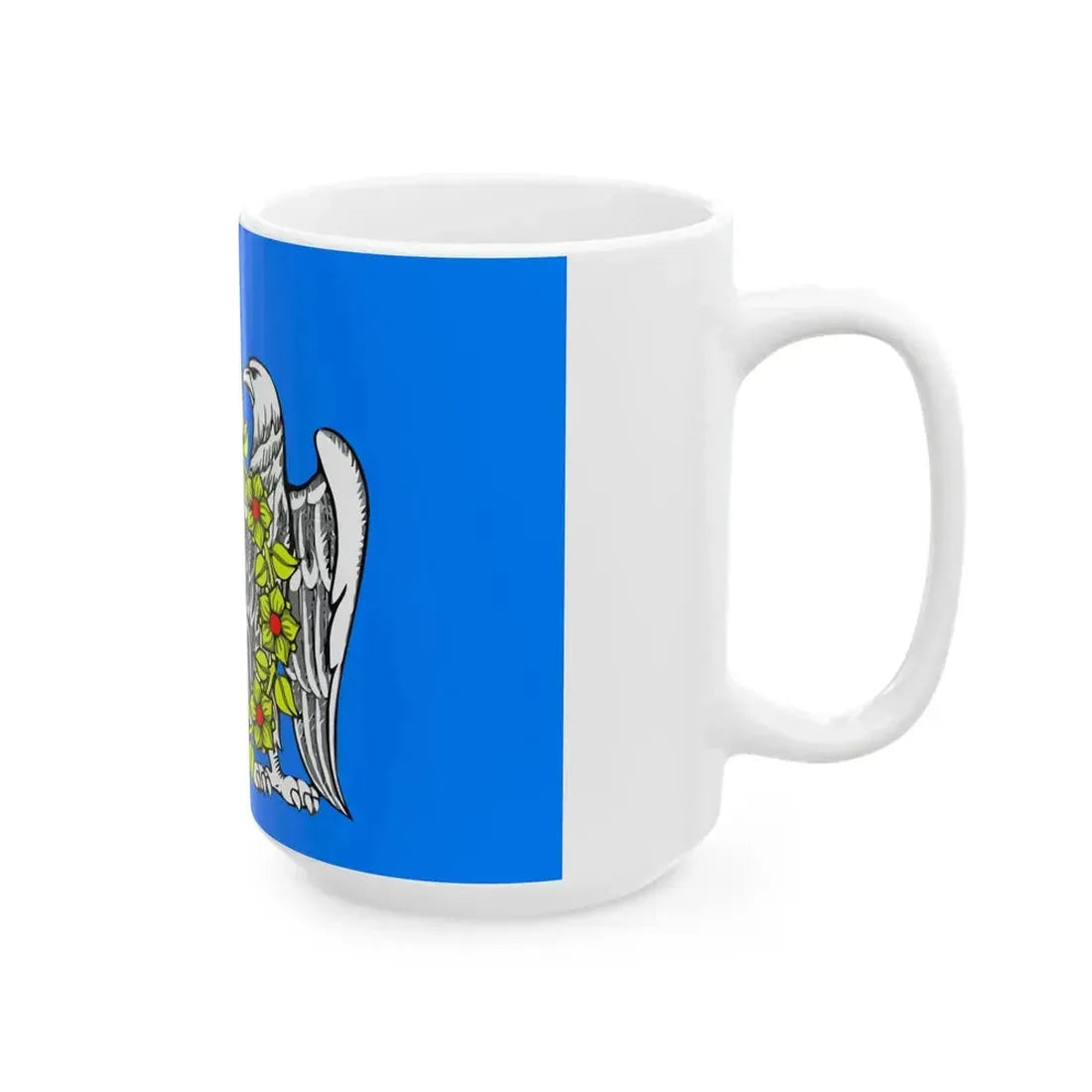 Flag Rakhya Leningrad oblast (Russia) White Coffee Mug - Go Mug Yourself