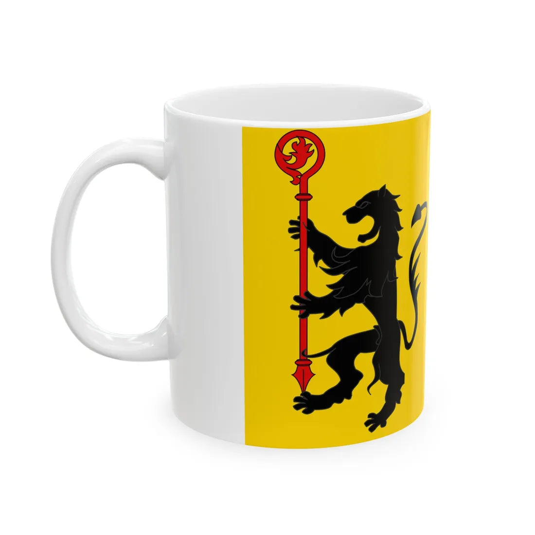 Flag-Saint-Pol-de-Leon (France) White Coffee Mug - Go Mug Yourself