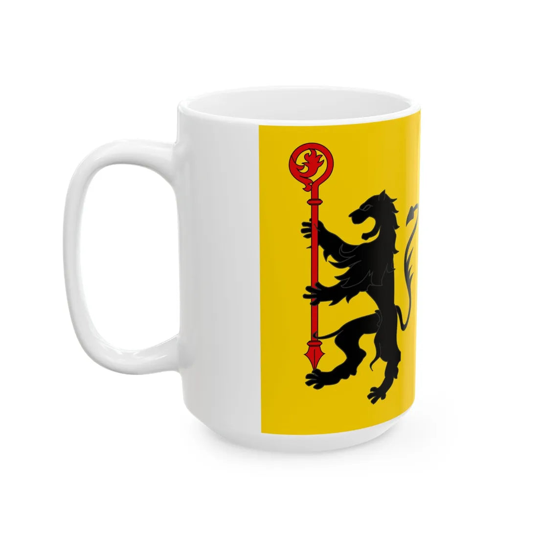 Flag-Saint-Pol-de-Leon (France) White Coffee Mug - Go Mug Yourself