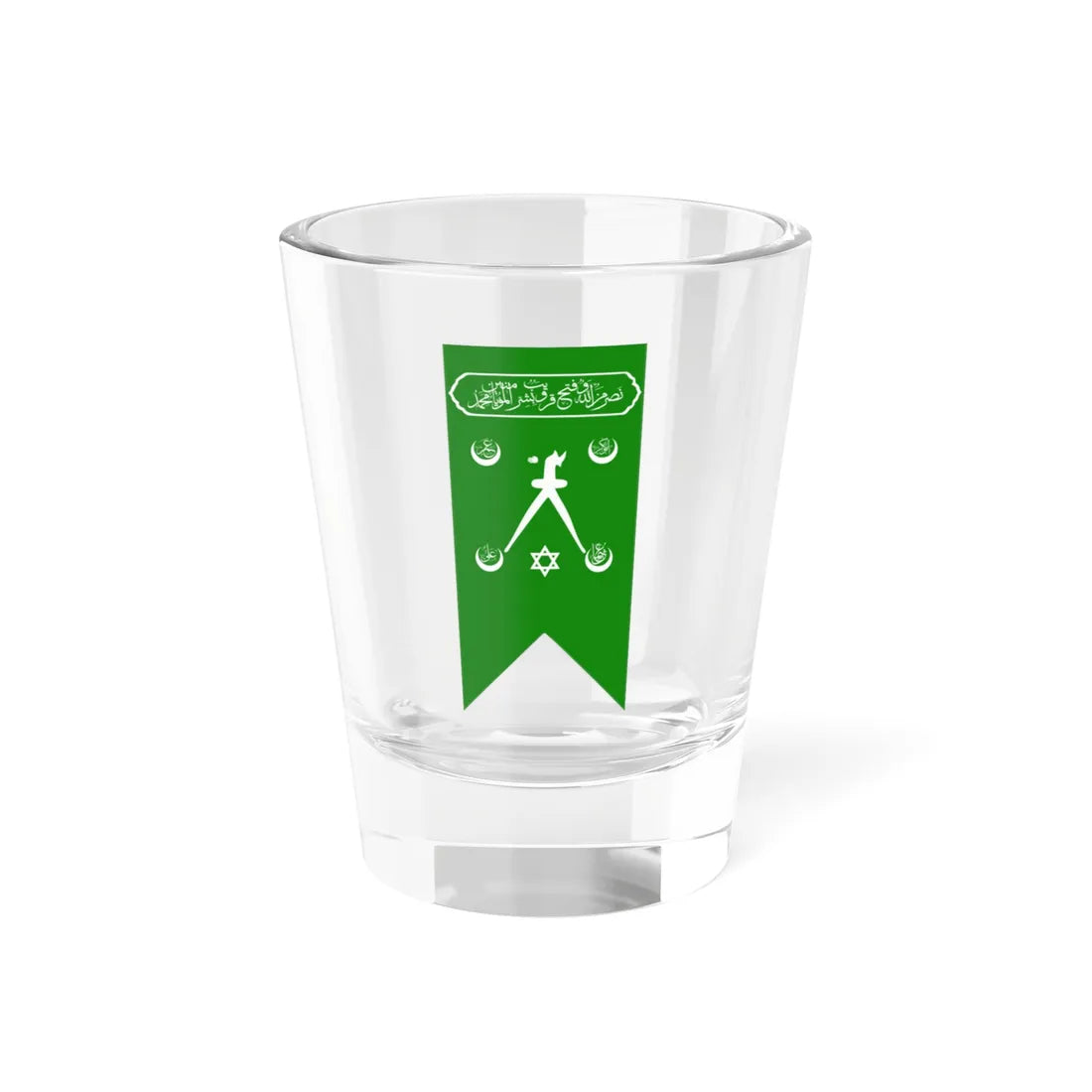Flag Sanjak of Hayreddin Barbarossa (Oman) Shot Glass 1.5oz 1.5oz - Go Mug Yourself