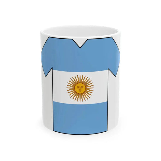 Flag shirt of Argentina (Argentina) White Coffee Mug 11oz - Go Mug Yourself