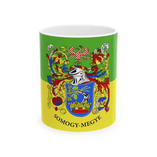 FLAG-Somogy-megye (Hungary) White Coffee Mug-11oz-Go Mug Yourself