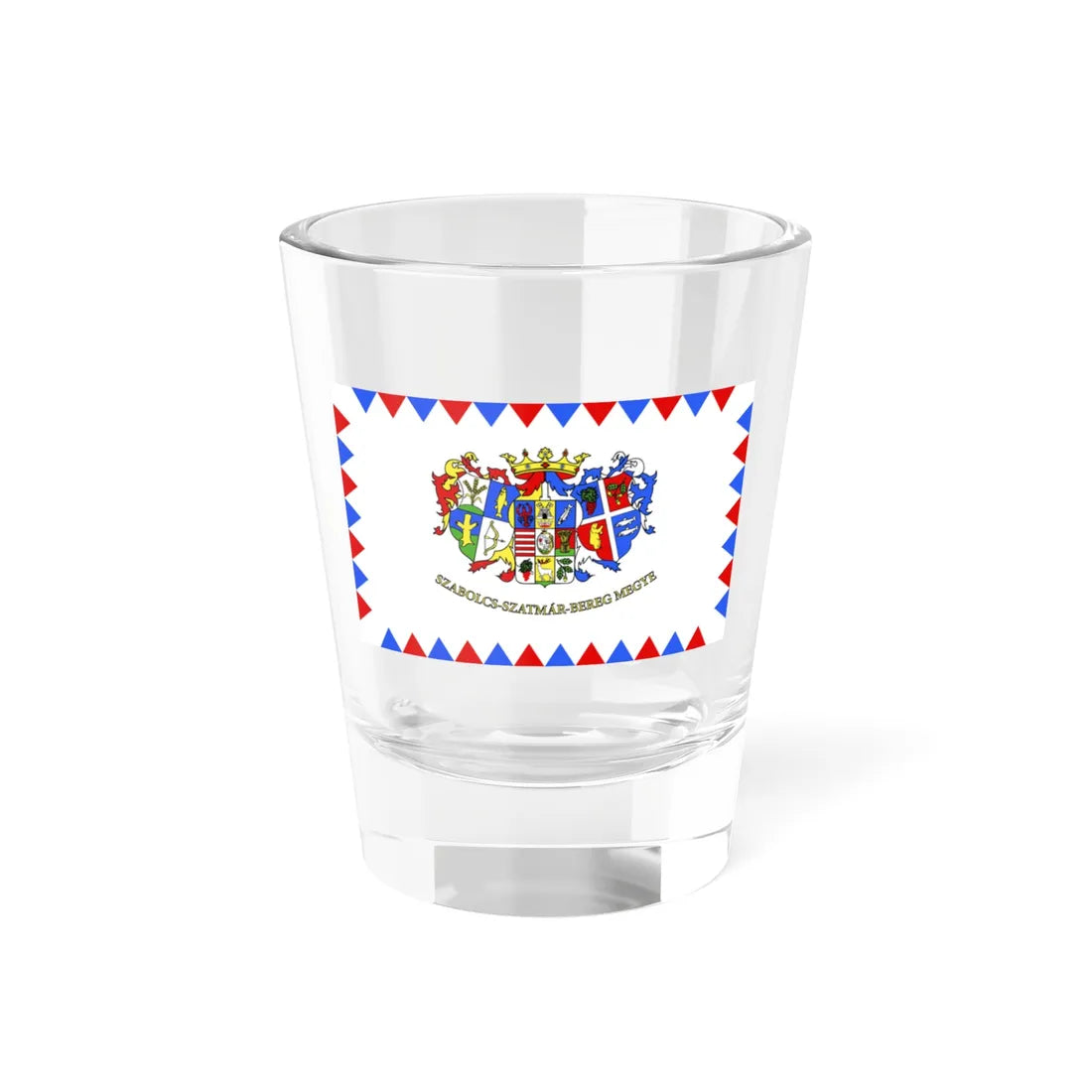 Flag-Szabolcs-Szatmar-Bereg-megye (Hungary) Shot Glass 1.5oz 1.5oz - Go Mug Yourself