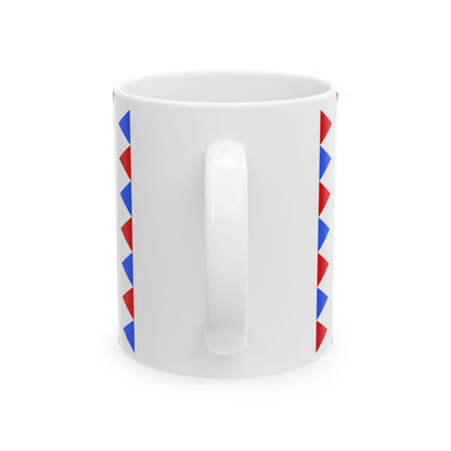 Flag-Szabolcs-Szatmar-Bereg-megye (Hungary) White Coffee Mug-Go Mug Yourself