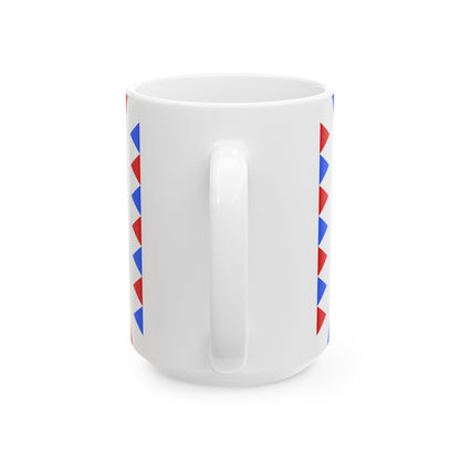 Flag-Szabolcs-Szatmar-Bereg-megye (Hungary) White Coffee Mug-Go Mug Yourself