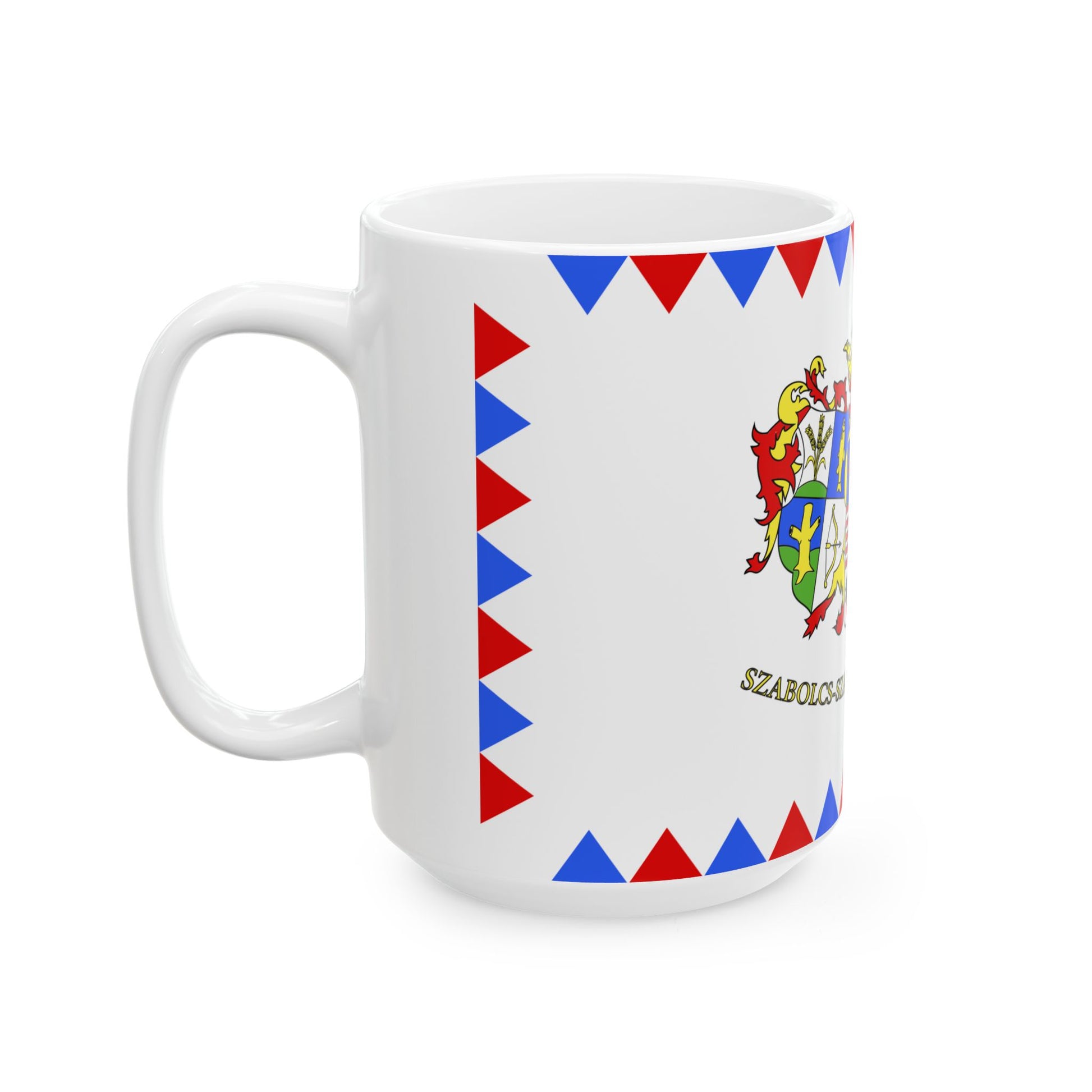 Flag-Szabolcs-Szatmar-Bereg-megye (Hungary) White Coffee Mug-Go Mug Yourself