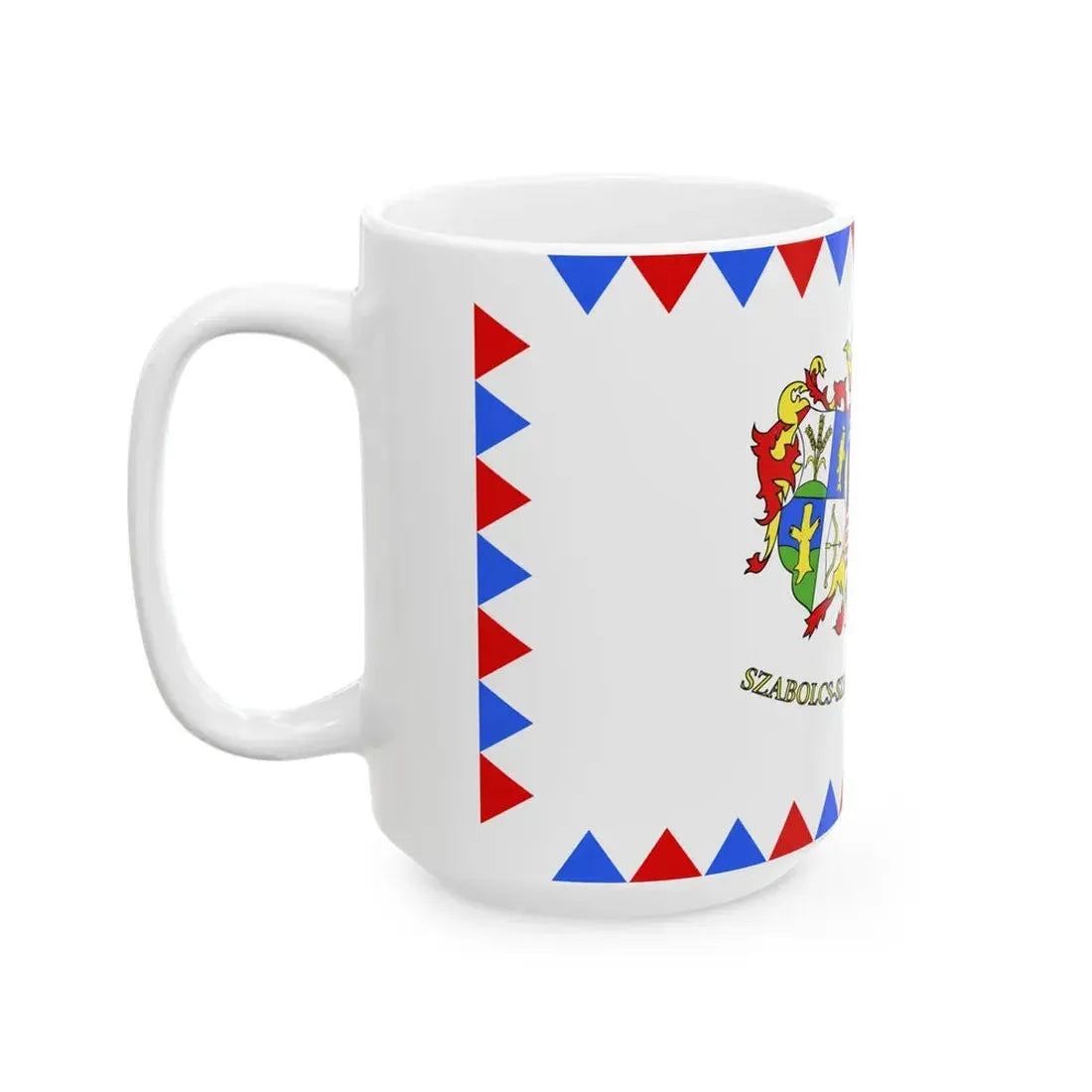 Flag-Szabolcs-Szatmar-Bereg-megye (Hungary) White Coffee Mug - Go Mug Yourself