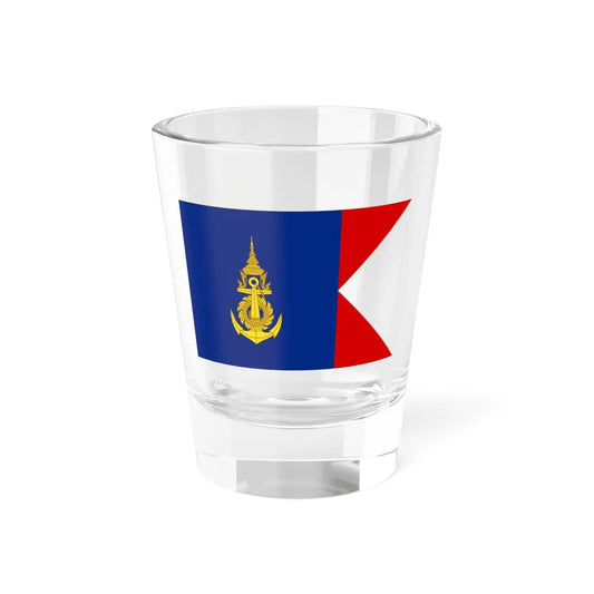 Flag Thai Navy Commander Coastal Station (Thailand) Shot Glass 1.5oz 1.5oz - Go Mug Yourself