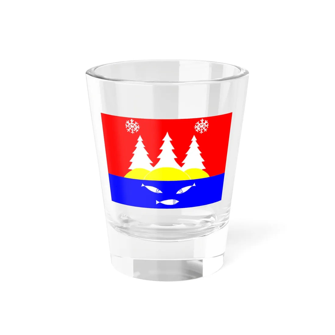 Flag toxovo Leningrad oblast (Russia) Shot Glass 1.5oz 1.5oz - Go Mug Yourself