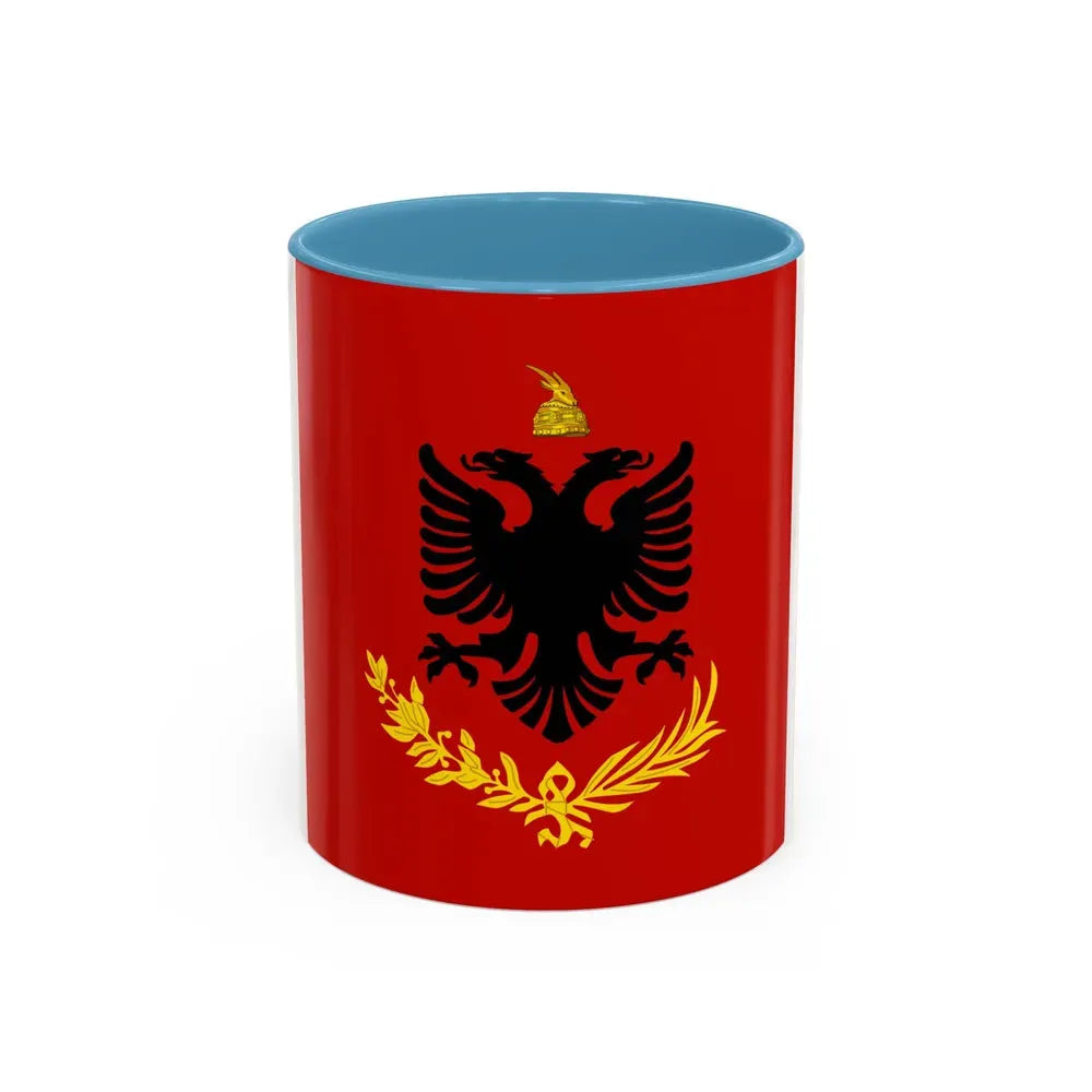 Flag variation of the Albanian Royal Army - Accent Coffee Mug 11oz Light Blue - Go Mug Yourself