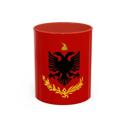 Flag variation of the Albanian Royal Army - Accent Coffee Mug 11oz Red - Go Mug Yourself