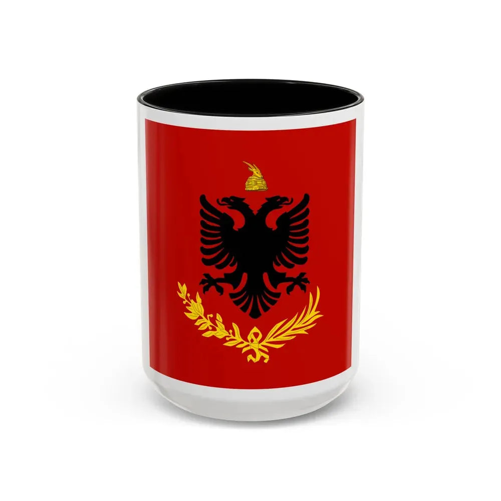 Flag variation of the Albanian Royal Army - Accent Coffee Mug 15oz Black - Go Mug Yourself