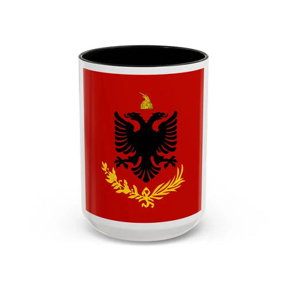 Flag variation of the Albanian Royal Army - Accent Coffee Mug 15oz Black - Go Mug Yourself