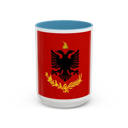 Flag variation of the Albanian Royal Army - Accent Coffee Mug 15oz Light Blue - Go Mug Yourself
