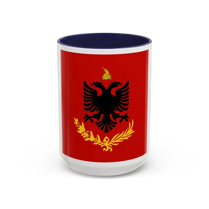 Flag variation of the Albanian Royal Army - Accent Coffee Mug 15oz Navy - Go Mug Yourself