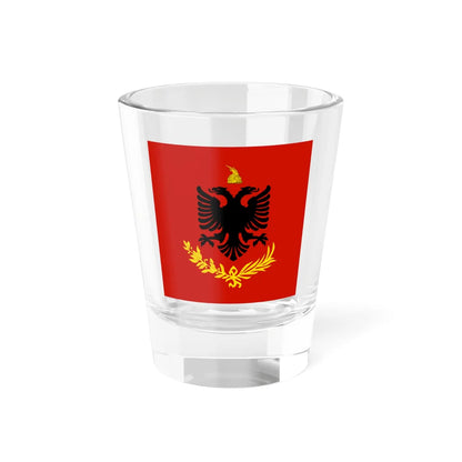 Flag variation of the Albanian Royal Army (Albania) Shot Glass 1.5oz 1.5oz - Go Mug Yourself