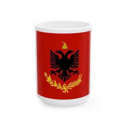 Flag variation of the Albanian Royal Army (Albania) White Coffee Mug 15oz - Go Mug Yourself